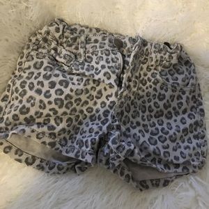 Cheetah print jean shorts